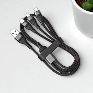 Cable de Carga USB-C y Micro-USB con Trenzado de Nailon de 1M - Núcleo de Cobre Puro para Teléfono y Computadora - Product Image 1