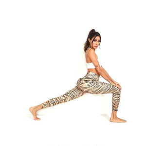 2025 Women's High Waist Gym Pants Elastic Sexy XL Yoga Leggings Breathable Knitted Straight Hot Sale for <b>Fitness</b> Career - Product Image 4