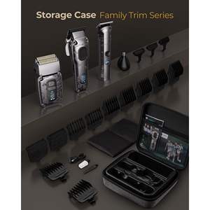 Afeitadora Eléctrica Inalámbrica Profesional para Hombre, 4 Velocidades, Pantalla LED, Resistente al Agua, Cuchilla de Acero Inoxidable, Funciona con Batería - Product Image 3