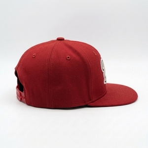 Gorra de Béisbol Unisex de 6 Paneles con Visera Plana, Logotipo Bordado, Estilo Hip Hop, Casual, Urbana, Color Rojo - Product Image 4