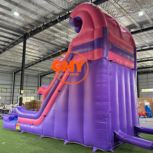 Tobogán Acuático Inflable <span class=keywords><strong>de</strong></span> Diseño Nuevo, Color Morado Rosado, Comercial, Tobogán Acuático Inflable para Niños - Product Image 3
