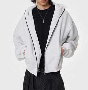 Sudadera con Capucha Personalizada con Logotipo para Hombre, Sudadera con Capucha Gruesa y Básica para Hombre, Ropa de Gimnasio, Sudadera con Capucha con Cremallera para Hombre - Product Image 3