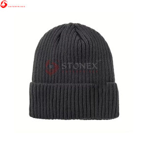 Bonnes affaires : Bonnets pour hommes avec logo personnalisé, couleur unie, chauds, tricotés, pour le sport, la plage et les voyages - Product Image 2