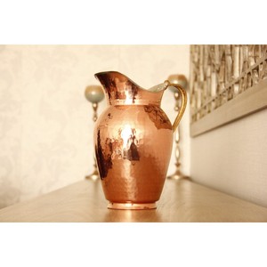Pichet en cuivre de style turc traditionnel, pichet en cuivre vintage, distributeur d'eau en cuivre nouveau design - Product Image 2