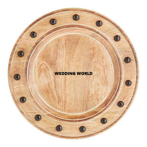Placa de madera de nuevo diseñador, forma redonda, diseño elegante, hechos a mano artículos de cocina, artículos de boda, placa de madera al por mayor - Product Image 3