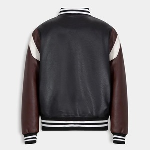 2024 vente en gros personnalisé de haute qualité hommes hiver Varsity laine veste à capuche imperméable col montant haute rue Style Baseball - Product Image 6