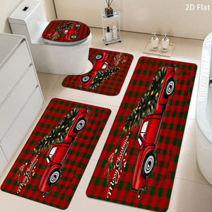 Custom Printed Flannel <b>Bathroom</b> Rug <b>Set</b> for <b>Bathroom</b> Non-Slip Shower Curtain Bath <b>Mat</b> - Product Image 6