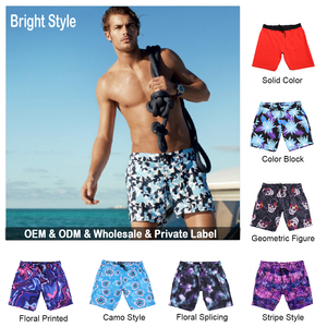 Venta al por mayor de verano de secado rápido comodidad, cintura elástica cordón nadador hombres natación corto - Product Image 4