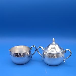 Juego de crema y azúcar de acero inoxidable para cubiertos con bandeja, nuevo estilo, utensilios de cocina de Metal, jarra de leche - Product Image 1