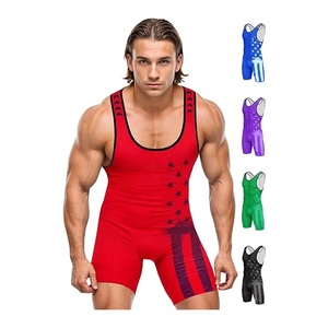 Débardeur multicolore personnalisé avec logo, résistant à l'abrasion, en mélange nylon-spandex, pour ensemble de lutte d'équipe, destiné à Grandy Rolls. - Product Image 2
