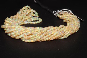 Wholesale Natural Ethiopian <b>Opal</b> Gemstone Beads Plain Yellow 4-5mm Multi Fire Roundel Shape MaximumBeads Mehrajudin Gems Third - Product Image 5