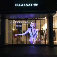 Écran LED transparent flexible P6 couleur HD pour affichage numérique en vitrine intérieure dans les centres commerciaux