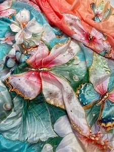 Último Sari estampado de seda Malai puro inspirado exclusivo con blusa exclusiva Ropa Étnica de fiesta clásica nupcial india para mujer - Product Image 2