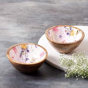 Bol imprimé en bois naturel pour la salade et le service des aliments avec la meilleure qualité de luxe pour la décoration de la maison, de la cuisine et du restaurant à BAS PRIX - Product Image 5