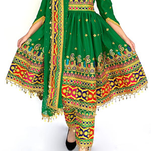 Superbes Styles Banjara Tribal Ethnique Vintage Longueur Sol Dentelle Écologique Logo Personnalisé Afghan/Pakistan Fête Robe Traditionnelle - Product Image 5