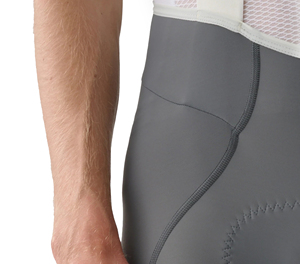 Cuissard de cyclisme ajusté pour homme Sprint Sports, gris et blanc, respirant, anti-humidité, en Spandex et Polyester 220g, tailles XXS-6XL - Product Image 5
