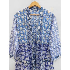 ชุดคลุมอาบน้ำกิโมโนผ้าคอตตอนพิมพ์ลายดอกไม้,ชุดคลุมอาบน้ำสวมใส่สบาย - Product Image 3