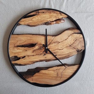 Reloj de pared de madera y resina epoxi estilo Ángel personalizado para decoración de interiores comercial personal, arte de pared de salón de Hotel - Product Image 1