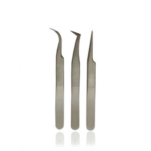 Paire de pinces à épiler d'extension de faux cils à courbe classique professionnelle et droite avec pince à épiler d'isolation de poche Rexene - Product Image 6