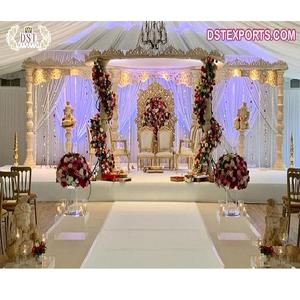Mandap traditionnel indien pour mariage, décoration de mariage majestueuse, configuration de mandap en FRP, meilleur design de mandap pour les mariages hindous royaux au Royaume-Uni - Product Image 1
