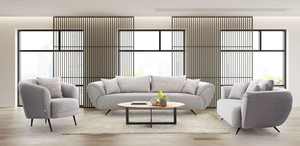 Canapé 4 places New Jersey, design moderne, confortable, pour salon, avec structure durable et coussins moelleux, prix direct usine - Product Image 2