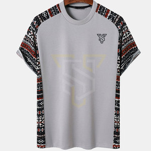 เสื้อยืดผู้ชายผ้าฝ้ายขายดีที่สุดจากโรงงานโดยตรง สวมใส่สบาย สไตล์ฮิปฮอป ดีไซน์เรียบง่าย พิมพ์ลายดิจิทัล ขายตรงจากปากีสถาน - Product Image 1
