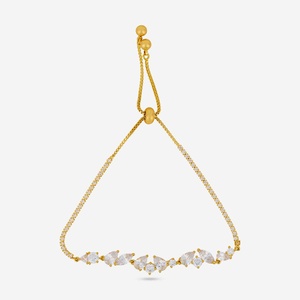 Zircon <b>Bracelet</b> 191931 Marquise Cut Diamond Shape Zinc Alloy Material for Parties - Product Image 1