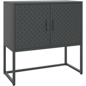 ตู้เหล็กแบบอุตสาหกรรมผิวสีแอนทราไซต์ตู้เก็บของ2ประตูพร้อมชั้นวางแบบปรับได้และพื้นที่กว้างขวาง - Product Image 5