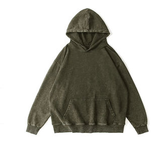 Sweat à capuche surdimensionné et lourd, coupe régulière, 460 GSM, lavage à l'acide, 100% coton, hiver, hommes, femmes, streetwear, décontracté, pull-over - Product Image 3
