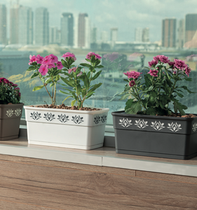 Macetas Decorativas Doradas de Estilo Europeo para Ventanas, para Jardinería Interior y Exterior, Macetas de Plástico Duraderas para Flores, Decoración Floral para el Hogar - Product Image 6