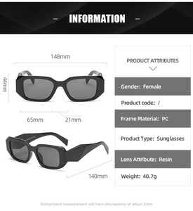 Nuevas gafas de sol cuadradas de lujo de diseñador con logotipo personalizado, protección UV400, gafas modernas y cómodas para hombre o mujer - Product Image 4