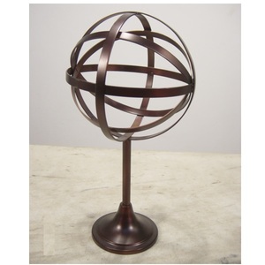 Iron Wire Frame <b>World</b> <b>Globe</b> Black Color For Home Office Table Top Decorative - Product Image 2