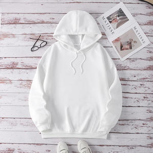 Sweat-shirt à capuche à manches longues de couleur unie, style printemps et automne, logo brodé personnalisé OEM - Product Image 4