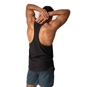 Nouveau débardeur noir sans manches pour homme, col rond, couleur unie, décontracté, respirant, tricoté, pour l'entraînement - Product Image 2