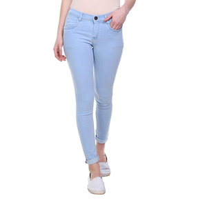 100% algodón Casual Streetwear Denim Mujer Jeans Nueva llegada Venta al por mayor Mujeres Jeans transpirables con colores y logotipo personalizados - Product Image 1