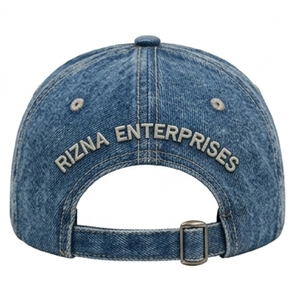 Gorra de Béisbol RIZNA de Mezclilla Twill, 6 Paneles, Ajustable, Unisex, Casual, Deportiva, Formal, con Logotipo Bordado en 3D en el Panel Frontal, Azul, de Algodón - Product Image 5