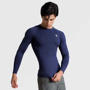 GA Navy Compression <b>Long</b> <b>Sleeves</b> Slim Fit Men's <b>Undershirts</b> - Product Image 3