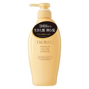 Après-shampoing japonais TSUBAKI Premium Herbal Liquid Volume & Repair 450ml, soin capillaire floral au camélia pour cheveux plats/fins/abîmés - Product Image 1
