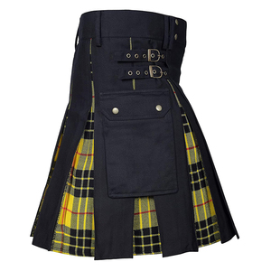 Top Hot Products Toutes les couleurs Hommes et femmes Nouveau noir moderne écossais Tartan Utilitaire Kilts OEM Logo personnalisé - Product Image 2
