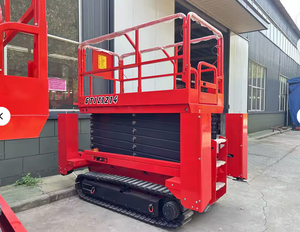 Plataforma Elevadora de Tijera Eléctrica de Servicio Pesado con Orugas, 18m de Altura, 12V, Remolcable para Uso Industrial y de Construcción - Product Image 5