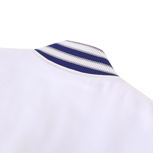 Veste bomber universitaire imperméable de qualité supérieure Phi Beta Sigma, bleu royal et blanc, streetwear grec avec logo brodé personnalisé sur le devant - Product Image 3