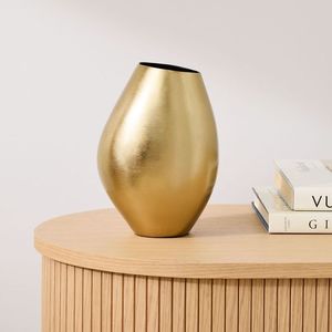 Jarrón de Metal Texturizado para Decoración del Hogar, Exhibición de Mesa, Porta Flores Contemporáneo, Estilo Artístico, Pieza de Diseño Moderno - Product Image 1