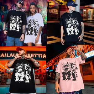 Camiseta de punto de moda para hombre con estampado personalizable Casual de gran tamaño Streetwear inspirado en Camiseta de punto de algodón - Product Image 5