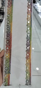 Cordones hechos a mano con espejo bordado hecho a medida idea para usar en la fabricación de collares y pulseras adecuados para adornos de prendas de vestir - Product Image 3