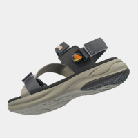 Sandales pour enfants du Vietnam SHONDO Little 8 chaussures grises à glisser avec sangle arrière réglable pour garçons et filles