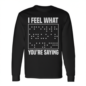 T-Shirt a Maniche Lunghe per la Consapevolezza della Ceghettazza, T-Shirt Promozionale per Ipovedenti - Product Image 2