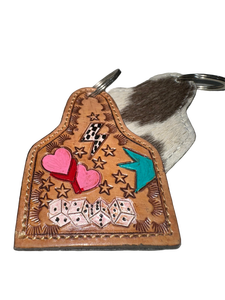 Porte-clés en cuir personnalisé sculpté à la main, style rustique occidental, pour anniversaire, Noël et Nouvel An, écologique, fabriqué en Inde - Product Image 3