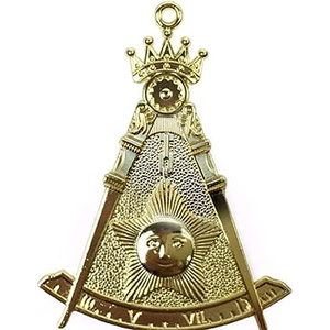 Collar masónico de cadena, joyería chapado en oro - Product Image 6