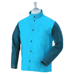 Calidad Premium logotipo personalizado diseño cuero seguridad soldadura chaqueta soldador chaquetas 2022 - Product Image 5