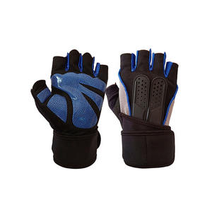 2022 New Arrival Genuine Leather Cowhide <b>Fingerless</b> Fitness Weight Lifting Gym <b>Gloves</b> - Product Image 3